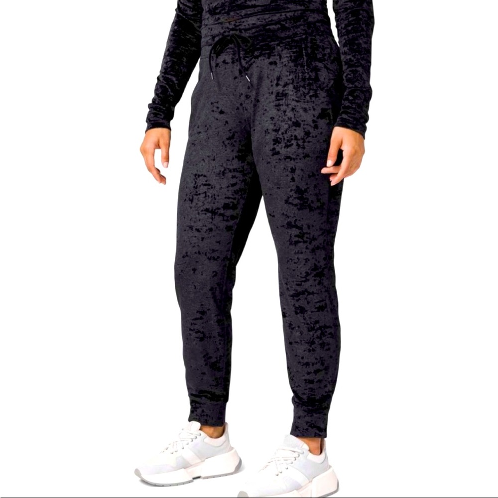 lululemon athletica Black Velvet-Texture Joggers
